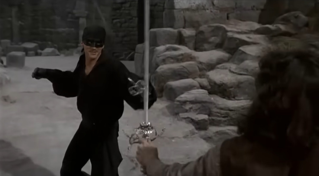 A scene from the movie The Princess Bride featuring Westley as the Dread Pirate Roberts, the pseudonym famously used by Silk Road founder Ross Ulbricht in early bitcoin nostalgia.